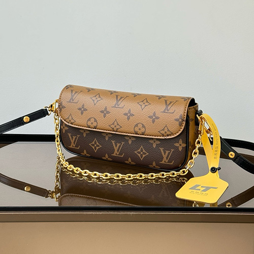 [홍콩명품.LOUIS VUITTON] 루이비통 25SS 로고 모노그램 리버스 캔버스 월릿 온 체인 아이비 M26587, BGM5076, BDA, 홍콩명품가방,명품쇼핑몰,크로스백,핸드백,구매대행