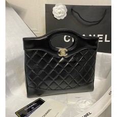 [홍콩명품.CHANEL] 샤넬 25SS 로고 카프스킨 미니 샤넬 31백 토트백 겸 금장체인 숄더백 크로스백 AS4133 (블랙-금장), BGM5115, BDA, 홍콩명품가방,명품쇼핑몰,크로스백,핸드백,구매대행