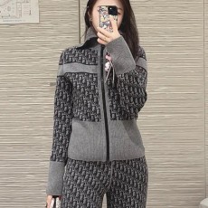 [홍콩명품,Christian Dior] 디올 25SS 로고 오블리크 리버서블 니트 집업 자켓 (그레이), BM21832, KB, 레플리카의류,미러급사이트
