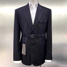 [홍콩명품,Christian Dior] 디올 25SS 로고 벨티드 정장 수트 자켓 (블랙), BM21859, KB, 레플리카의류,미러급사이트
