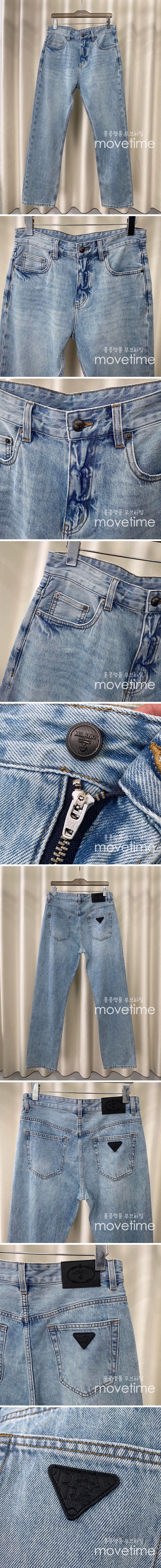 [홍콩명품,PRADA] 프라다 25SS 삼각로고 데님 팬츠 진 청바지, BM21874, KB, 레플리카의류,미러급사이트