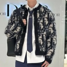 [홍콩명품,Christian Dior] 디올 25SS 로고 오블리크 라운드넥 모헤어 니트 가디건, BM21890, KB, 레플리카의류,미러급사이트