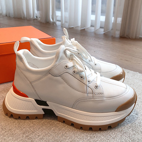 [홍콩명품.Hermes] 에르메스 25SS 로고 레더 가죽 스니커즈 운동화 (화이트), SE5420, S3, 명품스니커즈,운동화,구두,로퍼,하이탑,신발