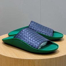 [홍콩명품.BOTTEGA VENETA] 보테가베네타 25SS 로고 인트레치아토 레더 가죽 슬리퍼 (네이비), SE5430, S3, 명품스니커즈,운동화,구두,로퍼,하이탑,신발