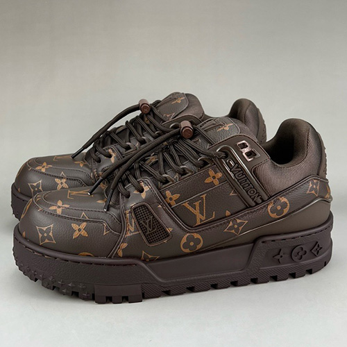 [홍콩명품.LOUIS VUITTON] 루이비통 25SS 로고 모노그램 트레이너 MAXI 스니커즈 운동화 (브라운), SE5432, S3, 명품스니커즈,운동화,구두,로퍼,하이탑,신발