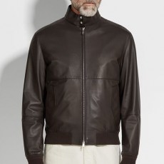 [홍콩명품.ZEGNA] 제냐 25SS 로고 레더 가죽 봄버 자켓 (2컬러), BM22060, TOM, 레플리카의류,미러급사이트