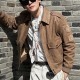 [홍콩명품.LOUIS VUITTON] 루이비통 25SS 로고 레더 가죽 카라 봄버 자켓 (카라멜), BM22073, TOM, 레플리카의류,미러급사이트