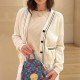 [가격문의][홍콩명품.LOUIS VUITTON] 루이비통 25SS 로고 여성 V넥 니트 가디건 (아이보리), BM22153, JL, 레플리카의류,미러급사이트