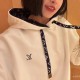 [가격문의][홍콩명품.LOUIS VUITTON] 루이비통 25SS 로고 자수 여성 후드 티셔츠 (화이트), BM22158, JL, 레플리카의류,미러급사이트