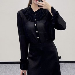 [가격문의][홍콩명품.CHANEL] 샤넬 25SS 로고 여성 블라우스 셔츠 (블랙), BM22161, JL, 레플리카의류,미러급사이트