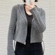 [가격문의][홍콩명품,Christian Dior] 디올 25SS 로고 여성 캐시미어 니트 후드 집업 자켓 (그레이), BM22182, JL, 레플리카의류,미러급사이트