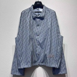 [홍콩명품,Christian Dior] 디올 25SS 로고 오블리크 카라 자켓 (블루), BM22202, KB, 레플리카의류,미러급사이트