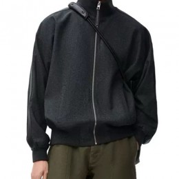 [홍콩명품.LOEWE] 로에베 25SS 로고 하이넥 봄버 자켓 (다크그레이), BM22366, SS, 레플리카의류,미러급사이트