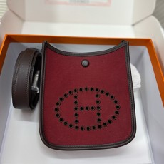 [홍콩명품.Hermes] 에르메스 25SS 로고 캔버스 핸드폰백 미니백 (레드), BGM5197, 홍콩명품가방,명품쇼핑몰,크로스백,핸드백,구매대행