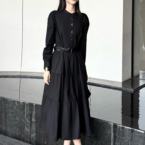 [홍콩명품.LOUIS VUITTON] 루이비통 25SS 로고 여성 롱 셔츠 원피스 (3컬러), BM22486, MC, 레플리카의류,미러급사이트