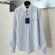 [홍콩명품.LOUIS VUITTON] 루이비통 25SS 로고 스트라이프 남방 셔츠 (화이트), BM22564, KB, 레플리카의류,미러급사이트