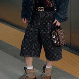[홍콩명품.LOUIS VUITTON] 루이비통 25SS 로고 패턴 데님 쇼츠 반바지, BM22571, KB, 레플리카의류,미러급사이트