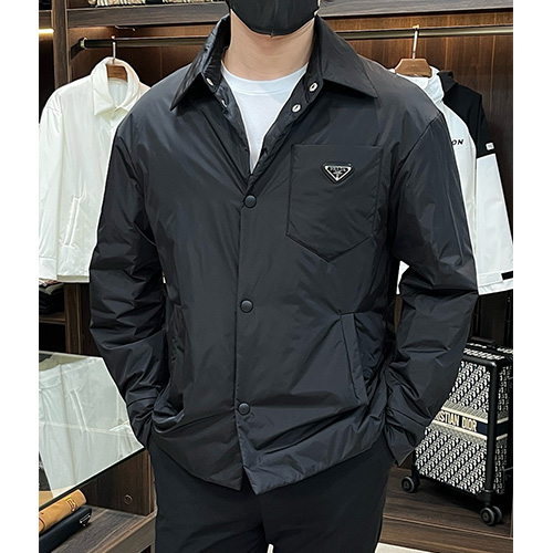 [홍콩명품,PRADA] 프라다 25SS 삼각로고 나일론 솜패딩 셔츠 자켓 (2컬러), BM22670, KSM, 레플리카의류,미러급사이트