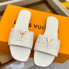 [홍콩명품.LOUIS VUITTON] 루이비통 25SS 로고 여성 레더 가죽 슬리퍼 (화이트), SE5546, GHS, 명품스니커즈,운동화,구두,로퍼,하이탑,신발