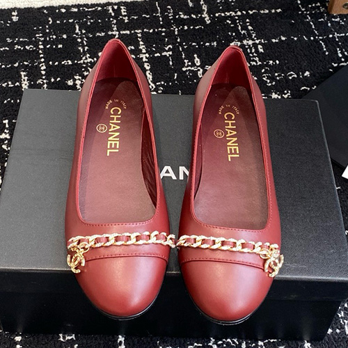 [홍콩명품.CHANEL] 샤넬 25SS 로고 여성 레더 가죽 단화 구두 (레드), SE5563, GHS, 명품스니커즈,운동화,구두,로퍼,하이탑,신발