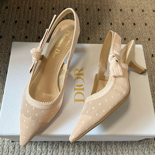 [홍콩명품,Christian Dior] 디올 25SS 로고 여성 레이스 힐 샌들 구두 (베이지), SE5591, GHS, 명품스니커즈,운동화,구두,로퍼,하이탑,신발