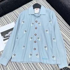 [홍콩명품.CHANEL] 샤넬 25SS 로고 여성 플라워 자수 남방 셔츠 (스카이블루), BM22687, TBG, 레플리카의류,미러급사이트
