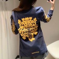 [홍콩명품.Chrome Hearts] 크롬하츠 25SS 로고 여성 긴팔 티셔츠 (블루), BM22701, TBG, 레플리카의류,미러급사이트