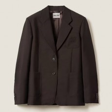 [홍콩명품,MIU MIU] 미우미우 25SS 로고 여성 정장 수트 자켓 (블랙), BM22702, TBG, 레플리카의류,미러급사이트