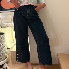 [홍콩명품.CHANEL] 샤넬 25SS 로고 여성 오버핏 데님 팬츠 진 청바지, BM22706, TBG, 레플리카의류,미러급사이트