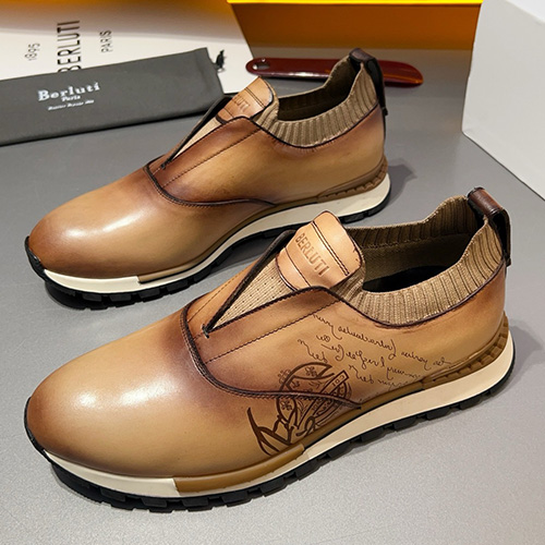 [홍콩명품.BERLUTI] 벨루티 25SS 로고 레더 가죽 스니커즈 운동화 (3컬러), SE5667, S3, 명품스니커즈,운동화,구두,로퍼,하이탑,신발