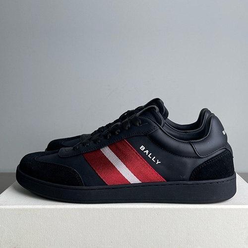 [홍콩명품.BALLY] 발리 25SS 로고 레더 가죽 스니커즈 운동화 (블랙), SE5674, S3, 명품스니커즈,운동화,구두,로퍼,하이탑,신발