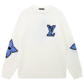[가격문의][홍콩명품.LOUIS VUITTON] 루이비통 25SS 로고 캐시미어 니트 스웨터 (화이트), BM22765, S1F, 레플리카의류,미러급사이트