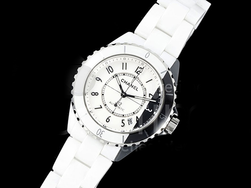 [홍콩명품.CHANEL] 샤넬 J13 38mm 블랙/화이트 세라믹 베젤 화이트 다이얼