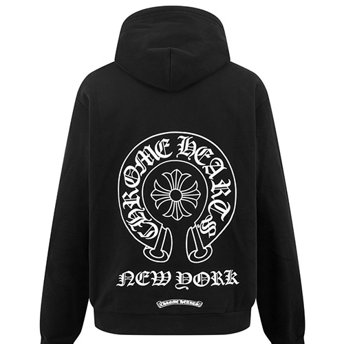 [홍콩명품.Chrome Hearts] 크롬하츠 25SS 로고 프린트 후드 집업 자켓 (블랙), BM22783, JL, 레플리카의류,미러급사이트