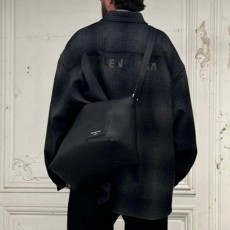 [홍콩명품.BALENCIAGA] 발렌시아가 25SS 로고 체크패턴 울 남방 셔츠 (블랙), BM22790, JL, 레플리카의류,미러급사이트