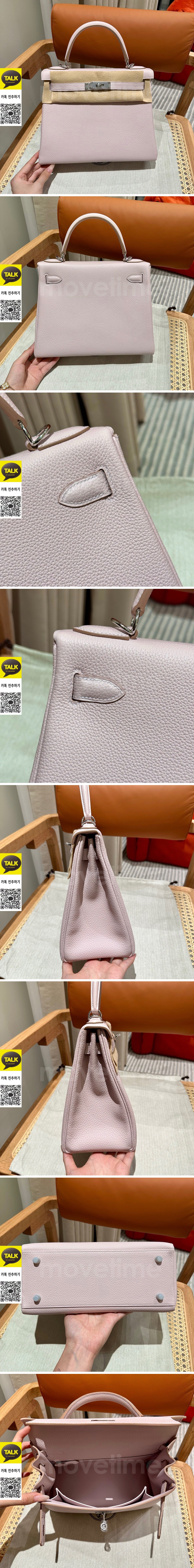 [홍콩명품.Hermes] 에르메스 25SS 로고 KELLY 25 토트백 핸드백 (핑크-은장), BGM5243, H3, 홍콩명품가방,명품쇼핑몰,크로스백,핸드백,구매대행