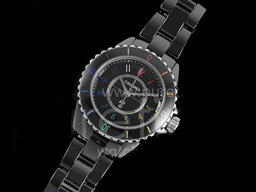 [홍콩명품.CHANEL] 샤넬 J13 33mm 블랙 세라믹 베젤 컬러풀 마크 블랙 다이얼 쿼츠/밧데리시계