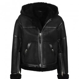 [홍콩명품.TOM FORD] 톰포드 25SS 로고 레더 가죽 후드 자켓 (블랙), BM22825, TOM, 레플리카의류,미러급사이트