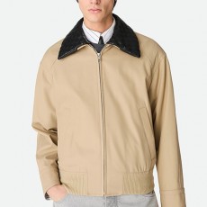 [홍콩명품.BOTTEGA VENETA] 보테가베네타 25SS 로고 인트레치아토 카라 집업 자켓 (베이지), BM22843, TOM, 레플리카의류,미러급사이트