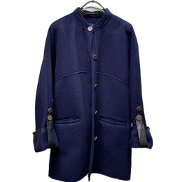 [홍콩명품.LOUIS VUITTON] 루이비통 25SS 로고 여성 라운드넥 코트 자켓 (블루), BM22852, TOM, 레플리카의류,미러급사이트