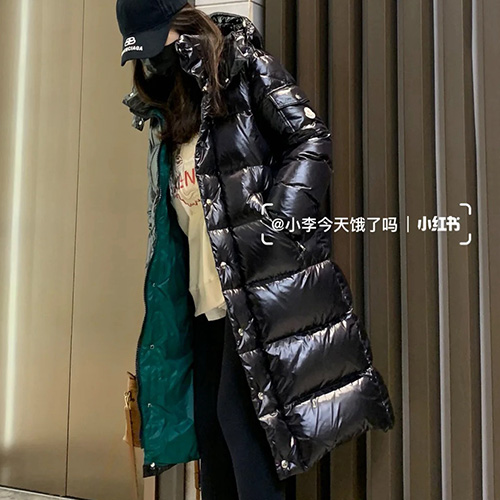 [홍콩명품.MONCLER] 몽클레어 25SS 로고 구스다운 후드 롱 패딩 자켓 (블랙), BM22888, PG, 레플리카의류,미러급사이트