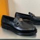 [홍콩명품.LOUIS VUITTON] 루이비통 25SS 로고 레더 가죽 로퍼 구두 (블랙), SE5788, S2, 명품스니커즈,운동화,구두,로퍼,하이탑,신발
