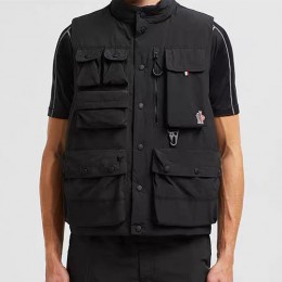 [홍콩명품.MONCLER] 몽클레어 25SS 로고 다운 패딩 조끼 베스트 (블랙), BM23090, MC, 레플리카의류,미러급사이트