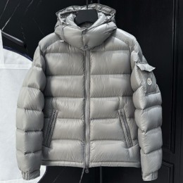 [홍콩명품.MONCLER] 몽클레어 25SS 로고 구스다운 후드 패딩 자켓 (그레이), BM23096, KSM, 레플리카의류,미러급사이트