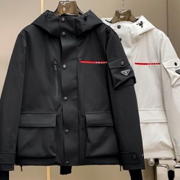 [홍콩명품,PRADA] 프라다 25SS 로고 구스다운 후드 파카 자켓 (2컬러), BM23104, KSM, 레플리카의류,미러급사이트