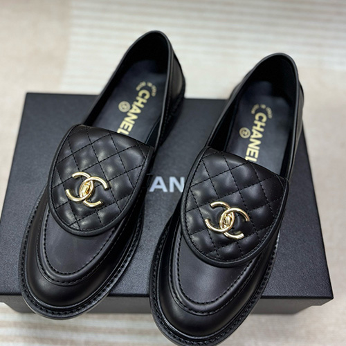 [홍콩명품.CHANEL] 샤넬 25SS 로고 여성 레더 가죽 구두 로퍼 (블랙), SE5817, 명품스니커즈,운동화,구두,로퍼,하이탑,신발