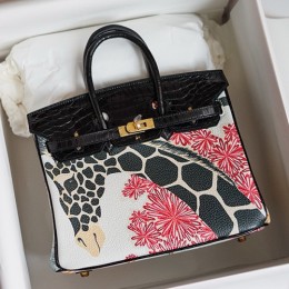 [홍콩명품.Hermes] 에르메스 25SS 로고 Birkin 25 악어가죽 토트백 핸드백 (블랙-금장), BGM5284, 홍콩명품가방,명품쇼핑몰,크로스백,핸드백,구매대행