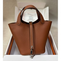 [홍콩명품.Hermes] 에르메스 25SS 로고 PICOTIN 22 토트백 핸드백 (브라운-은장), BGM5294, 홍콩명품가방,명품쇼핑몰,크로스백,핸드백,구매대행
