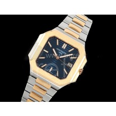 [홍콩명품시계.CARTIER] 까르띠에 큐비튜스 7128 로즈골드 콤비 블루 다이얼