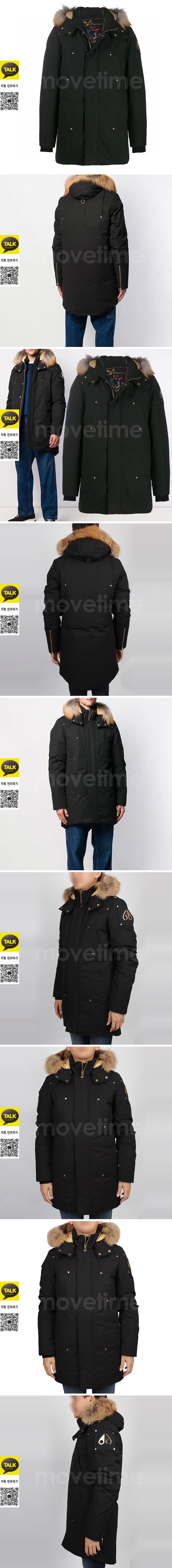 [홍콩명품.Moose Knuckles] 무스너클 25SS 로고 폭스퍼 다운패딩 파카 자켓 (블랙), BM23168, KSM, 레플리카의류,미러급사이트